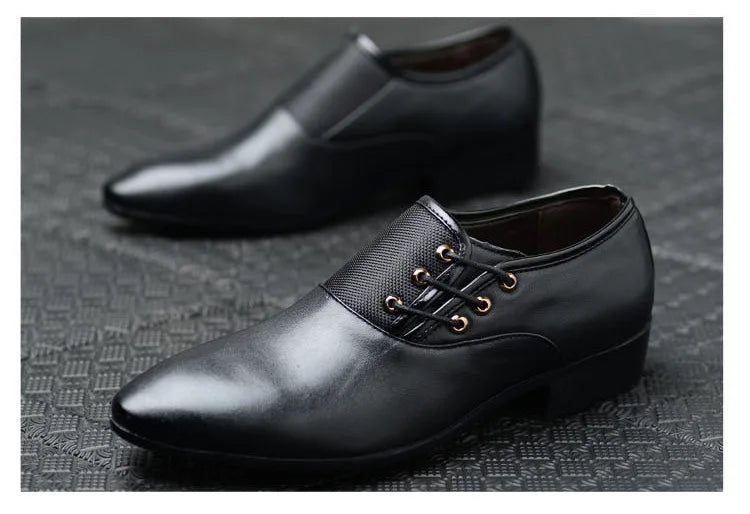 2026 Classic Men Dress Shoes Round Toe Cow Leather Business Casual Shoes Mens Wedding Shoes Oxford Formal Shoes Big Size 38-48