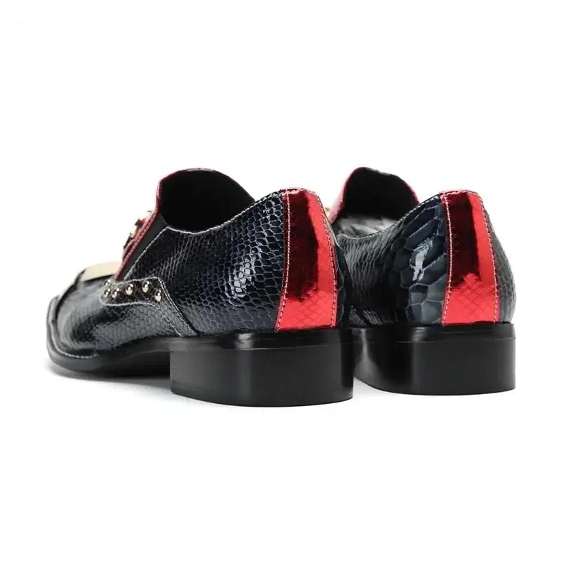 Luxuriöse Herrenschuhe Designer wie Schlangenmuster Abendschuhe Herren Gentleman Slipper Oxfords Echtleder Schuhe für Männer Mode