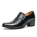 High End Brand Men's Business Dress Shoes Leather Increased Height British Shoes Men Pointed Toe Shoes Wedding Boots Size:37-46