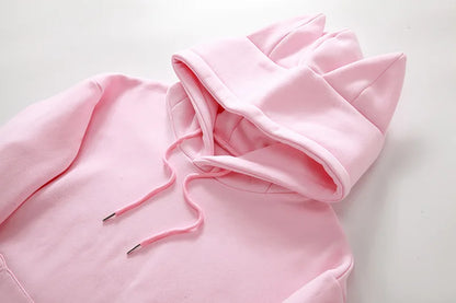 New Winter Men's Hoodie Sweater Pullover South Korea Fashion Men's Cat Ears Cute Japanese Top Personality Sweatshirt Women