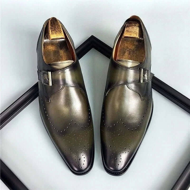 Italienische handgefertigte Herren Oxford-Schuhe Echtes Kalbsleder Schwarz Braun Klassische Brogue Business Hochzeitsschuhe Für Herren 2026 Neu
