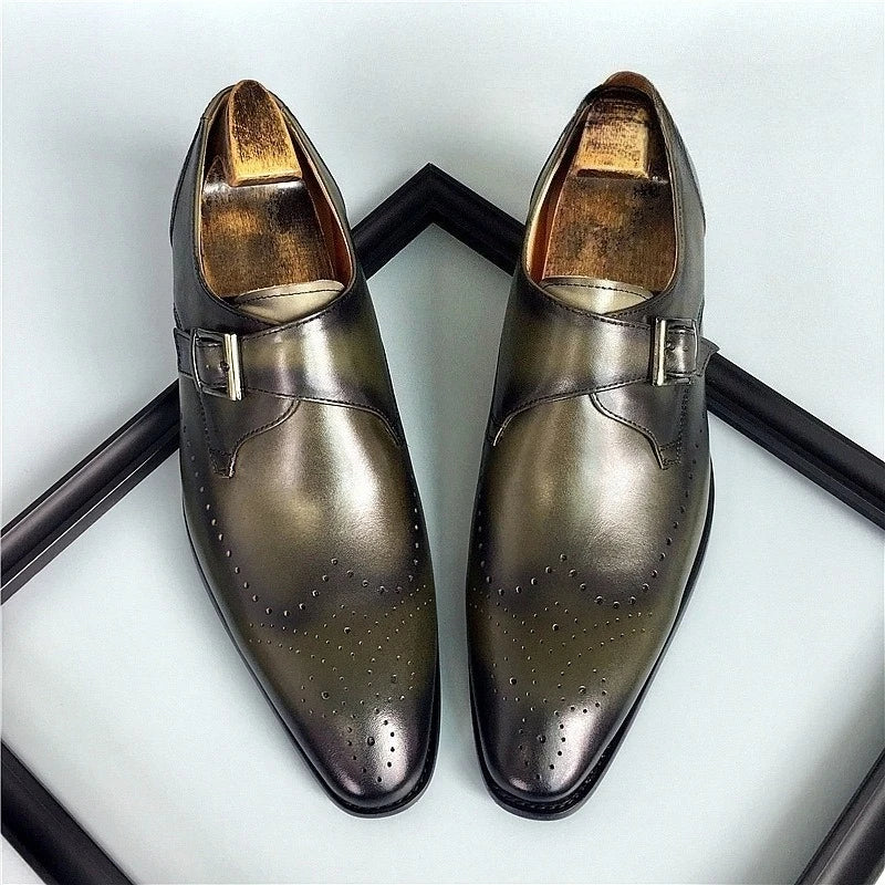 Italienische handgefertigte Herren Oxford-Schuhe Echtes Kalbsleder Schwarz Braun Klassische Brogue Business Hochzeitsschuhe Für Herren 2026 Neu