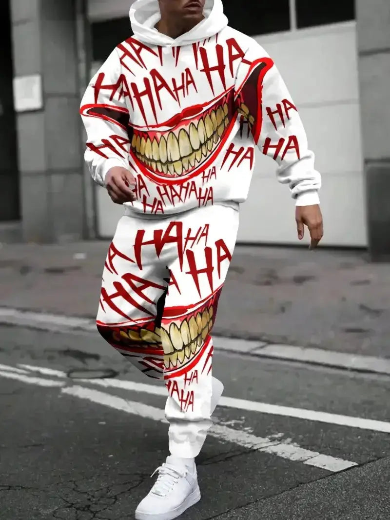 Das neue Herren-Hoodie-Set für Frühling und Herbst 2025 besticht durch einen lässigen, modischen und bequemen 3D-Smiley-Print.