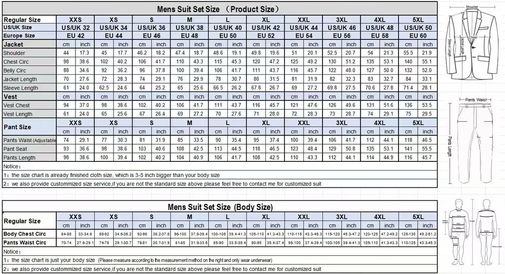 2 Piece Stand Collar Double-Breasted Chinese Style  Men's Suits With 3 Real Pocket Wedding SuitsTailored Fit (Blazer+Pants)