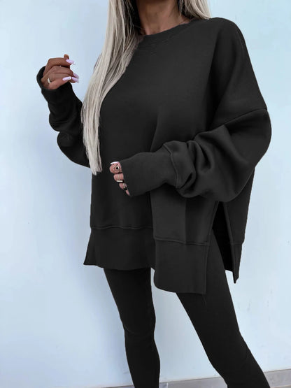Spring summer  new Shirt  casual loose-fitting sweater tight pants 2 piece suit sets for women 2 pieces trousers sets