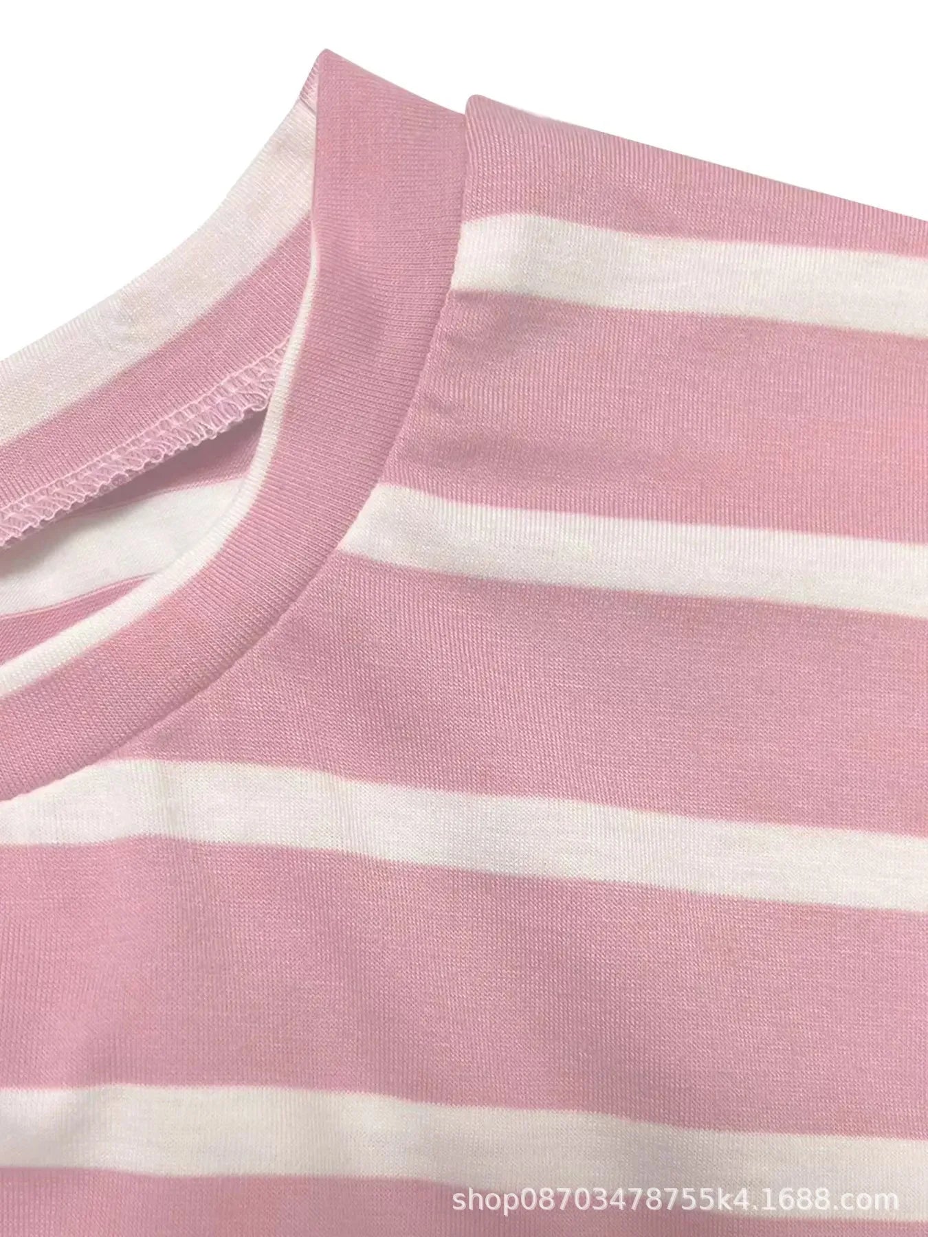 Elegant And Elegant Waist Lace Up Striped Round Neck Short Sleeve Long Dress Summer Party Bodycon Women's Dresses