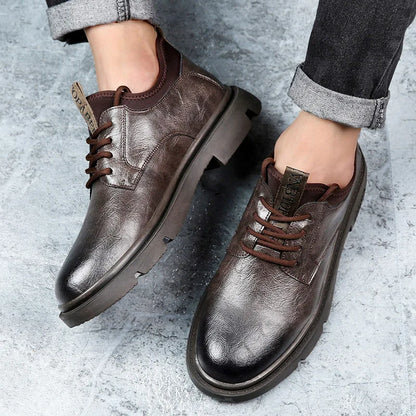 Business Men Oxford Leather  Elevator Shoes Lift Sole Man Height Increase  Insole 6CM  Office Daily Life British