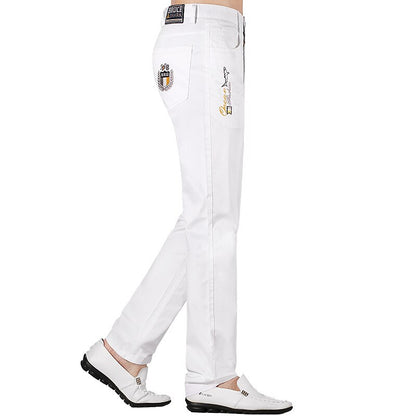 New Men's Pants Summer Casual Fashions Loose Straight Men's Trousers 97%cotton stretch Fabric big Size Bruce&amp;Shark