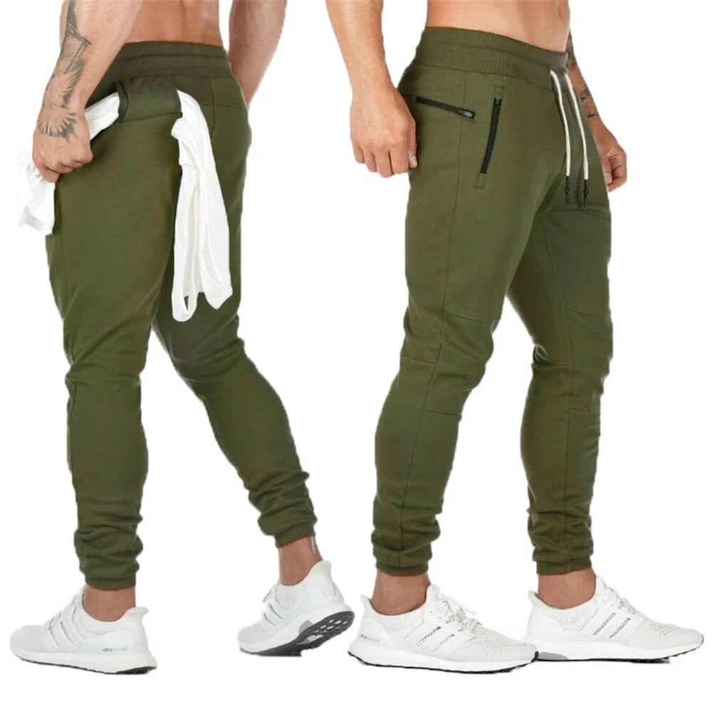 2021 new Men Casual Pants Solid Color Gyms Fitness Workout Sportswear Trousers Autumn Winter Male Crossfit Track Pants