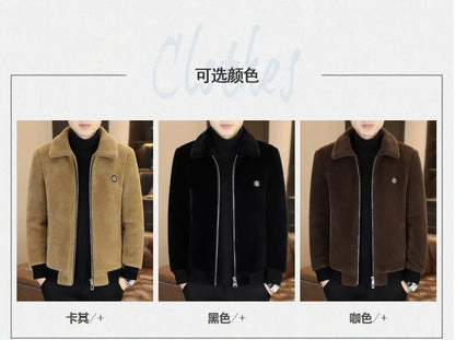 Winter Faux Fur Jacket for Men Thick Warm Fur Integrated Jacket High-quality Casual Business Windbreaker coats men clothing