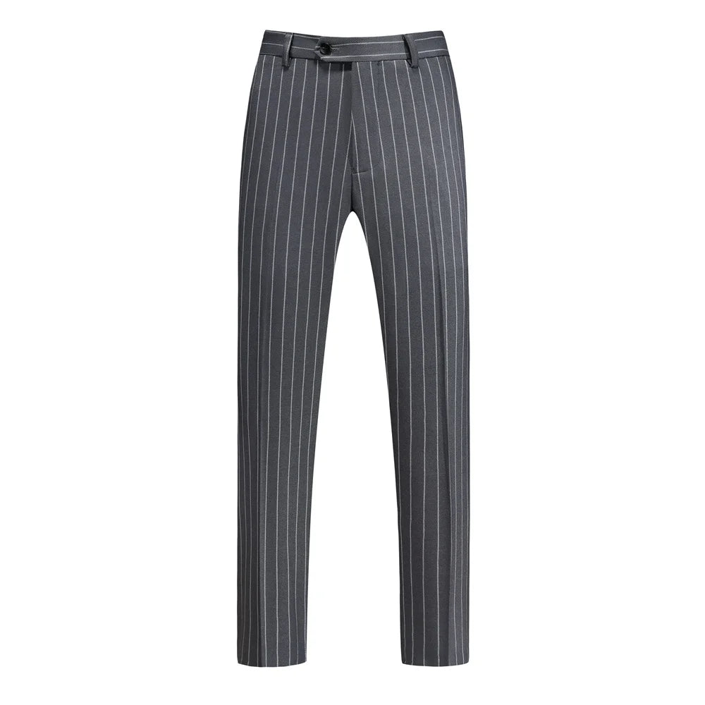 New Autumn Men's Asian Size Slim Fit Suit Pants, Black White Plaid Pant, Red Blue Vertical Striped Trousers. M-5XL 6XL
