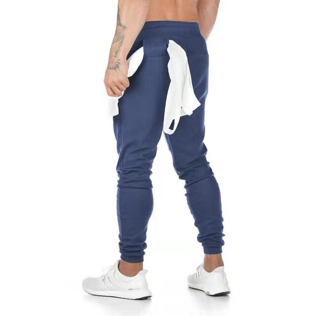 2021 new Men Casual Pants Solid Color Gyms Fitness Workout Sportswear Trousers Autumn Winter Male Crossfit Track Pants