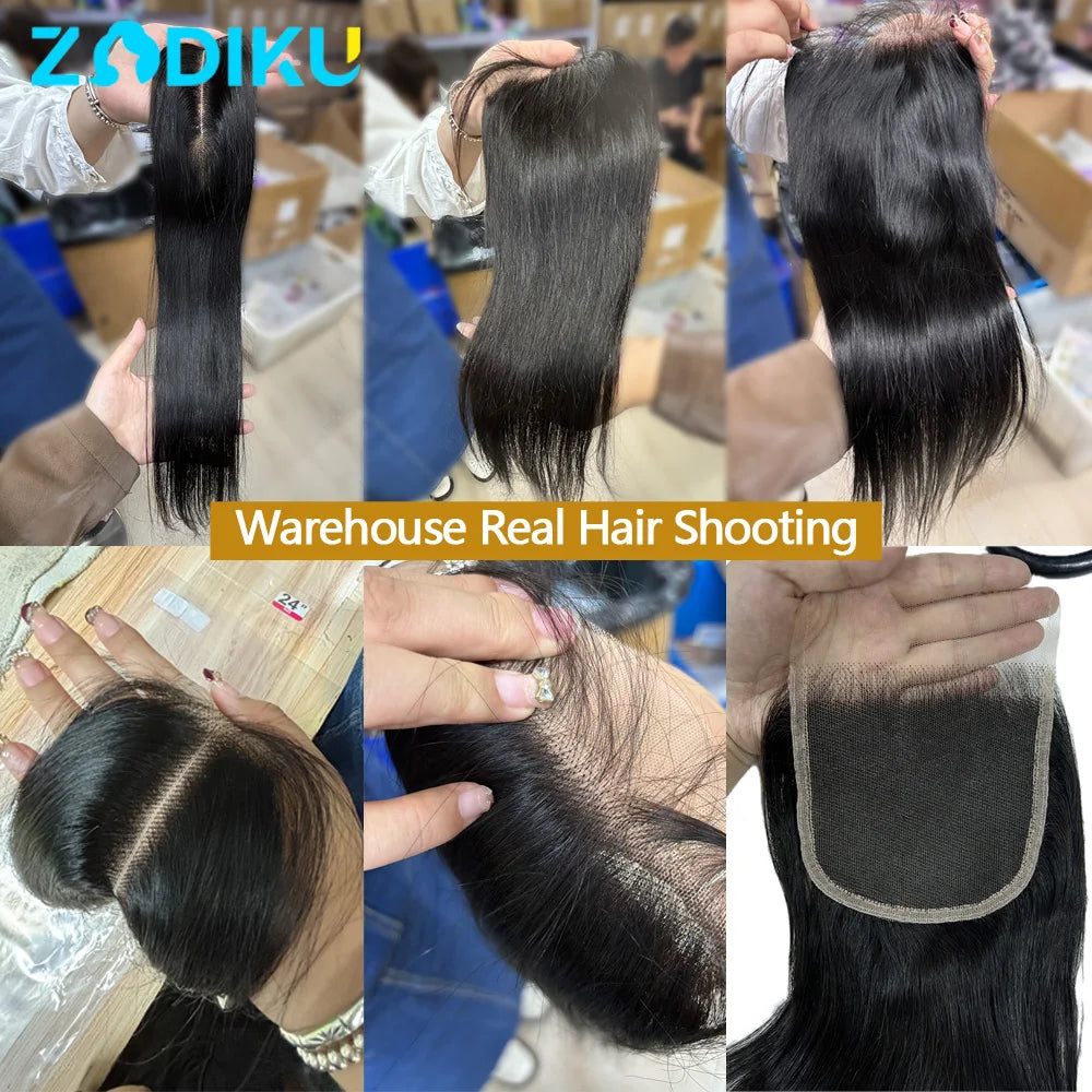 13x4 13x6 Ear To Ear Transparent Frontal Lace Only Straight 2x6 4x4 5x5 6x6 HD Lace Closure Human Hair 100% Brazilian Hair Quality Soft Silky Pre Plucked Bleached Knots Natural Hairline Virgin Hair Pieces For Women Daily Hair