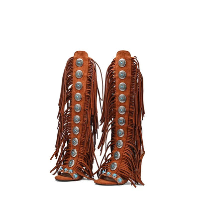 Sandalias Mujer   Summer Women Sandals Peep Toe Sexy Lace Up Knee High Shoes Zapatos De Mujer High Heels