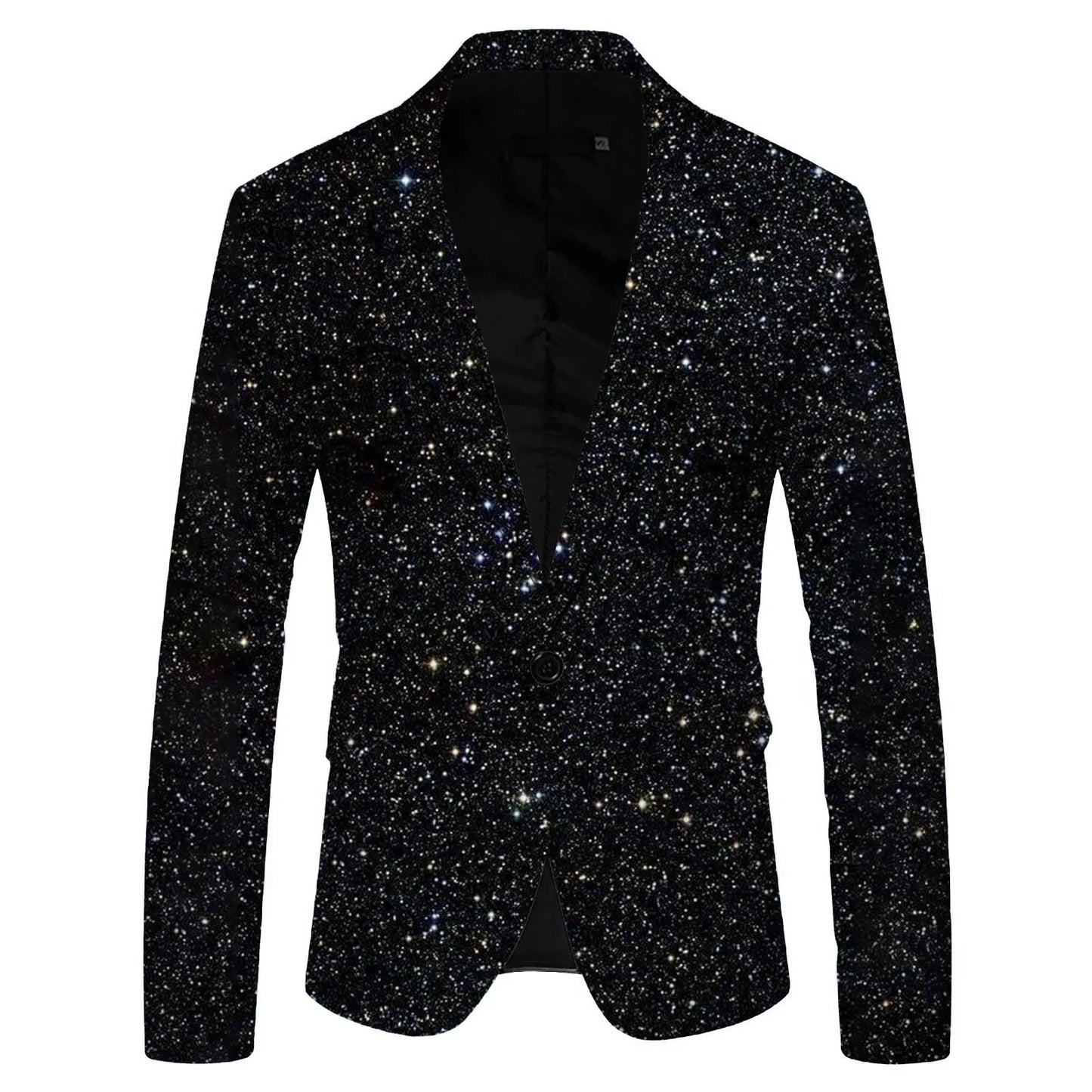 Men'S Suit 3d Sequin Suit Printed Pocket Lapel Button Up Suit Blazers Two Social Outerwear Coat Casual Wedding Jacket Coat