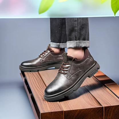 Business Men Oxford Leather  Elevator Shoes Lift Sole Man Height Increase  Insole 6CM  Office Daily Life British