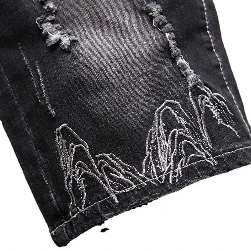 Hochwertige Herren-Loch-Denim-Shorts Sommer Neue Mode Freizeit Slim Fit Zerrissene Retro Kurze Jeans Herren Marken Klassische Hosen