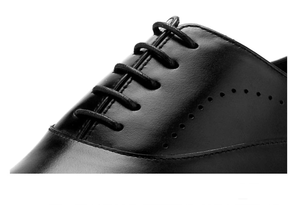 Vollnarbenleder Business Oxford Schuhe für Herren Formelle Derby-Schuhe Alltagskleidung
