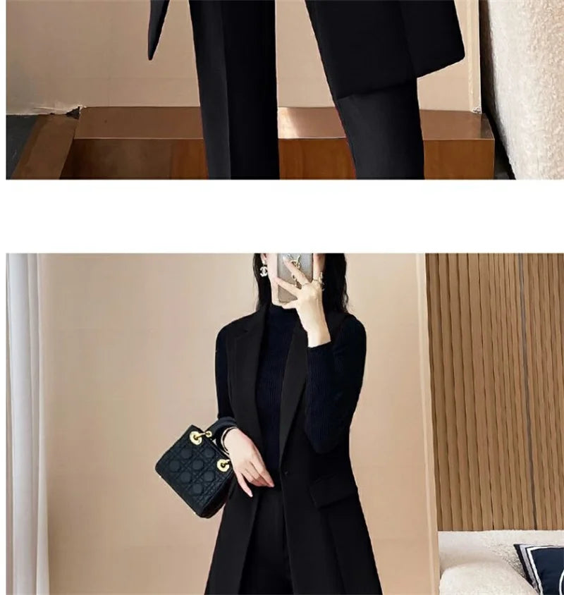 2024 New High-end Female Professional Suit Fashion Elegant Lady Sleeveless Vests Spring Autumn Women's Blazer Vest