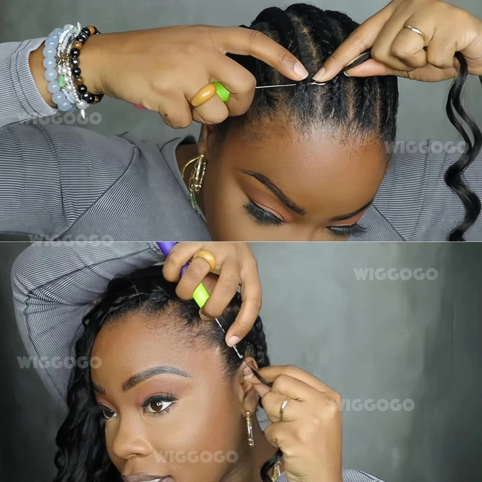 Body Wave Crochet Human Hair Knotless Pre-Separated Feather Lightweight Human Crochet Hair Extensions For Braids Twist 60g/Pack
