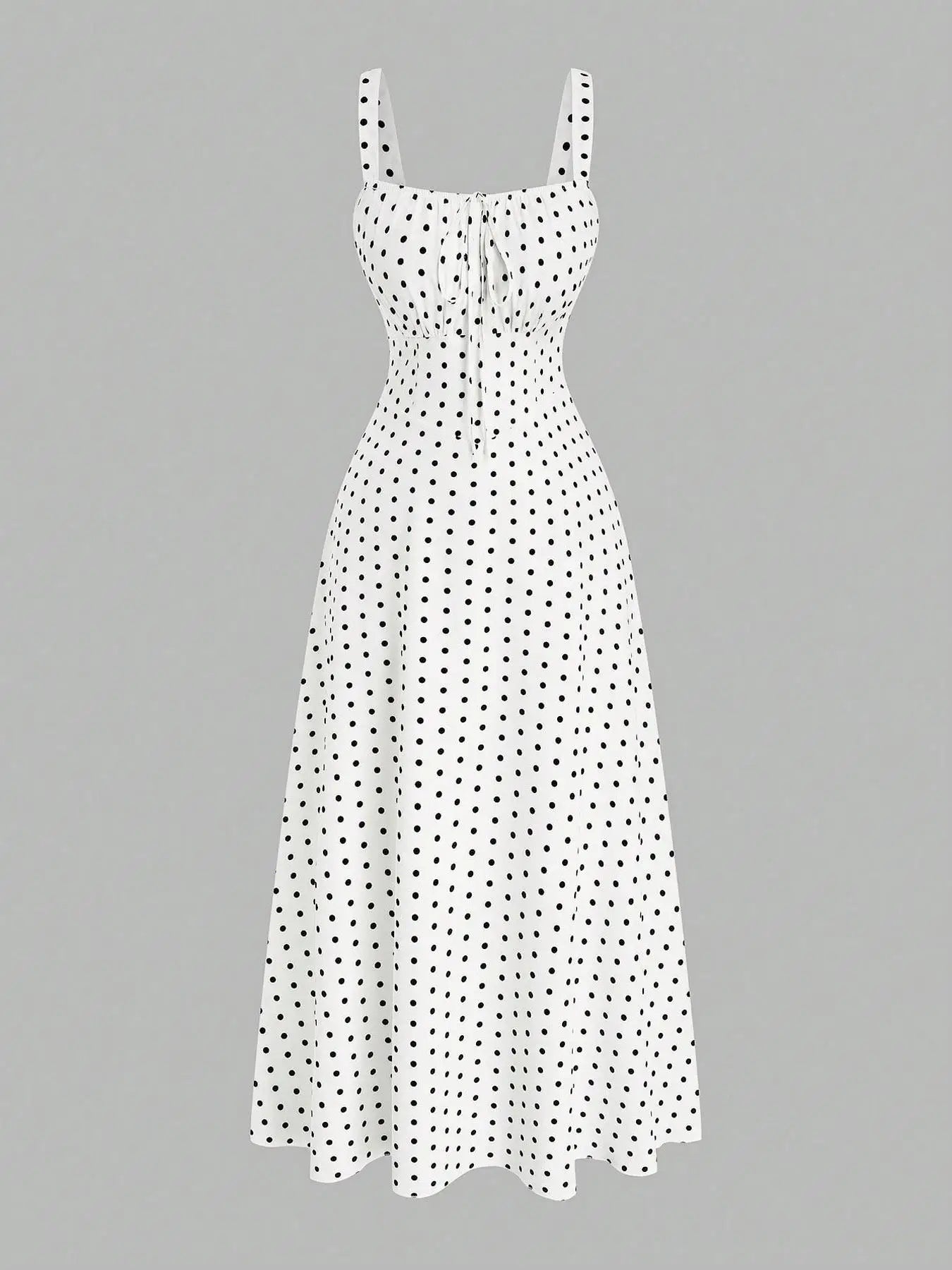 【Große Größen】 Polka Dot Print Kleid, lässiges ärmelloses Kleid für den Sommer, Damenbekleidung in großen Größen für den Alltag