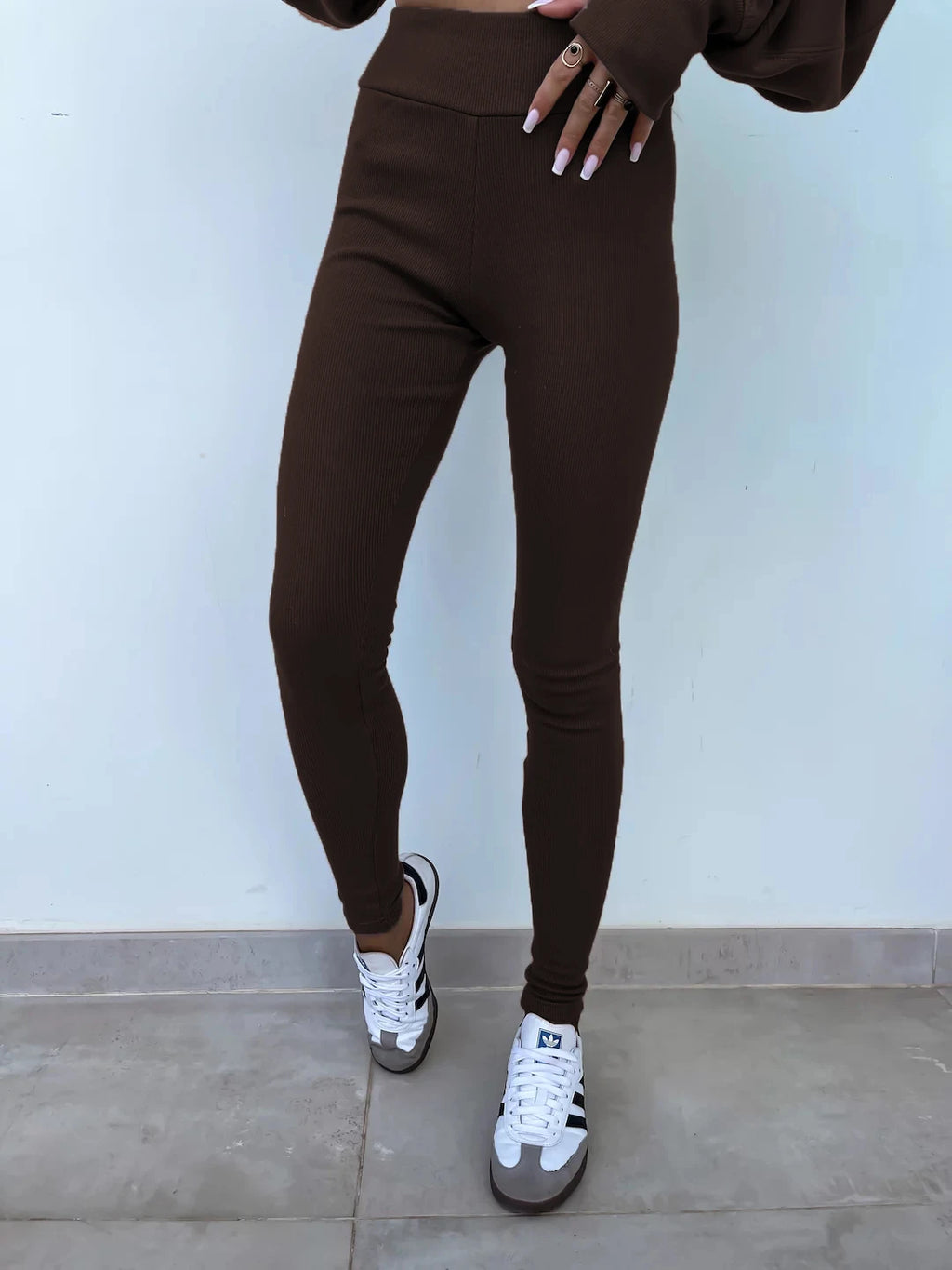 Spring summer  new Shirt  casual loose-fitting sweater tight pants 2 piece suit sets for women 2 pieces trousers sets