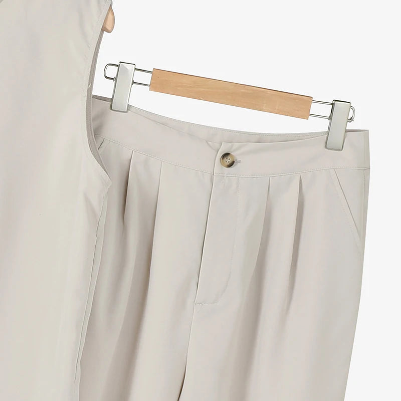 ZANZEA Women Two Piece Sets Fashion Sleeveless Tank Tops And Pants Suit Elegant Office Lady Summer Set Casual Loose Suits Outfit