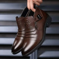 Trendy British Style Pointed Toe Men's Formal Shoes Wedding Boots Mid-Calf Men's Shoes Fashionable Men's Dress Shoe Zapatillas