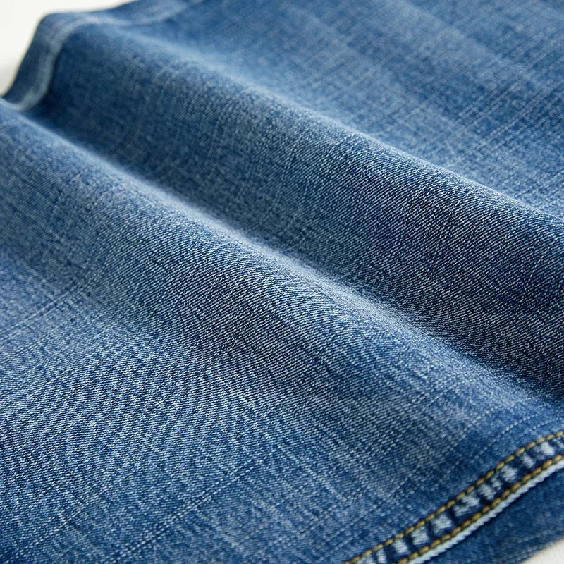 2025 Summer New Men's Denim Shorts Classic Black Blue Thin Section Fashion Slim Business Casual Jeans Shorts Male Brand