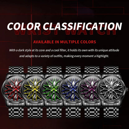 OLEVS Watches Man 3701 New High Quality Original Mens Luck Flywheel Quartz Watch 30M Waterproof Sports Watches For Men Reloj