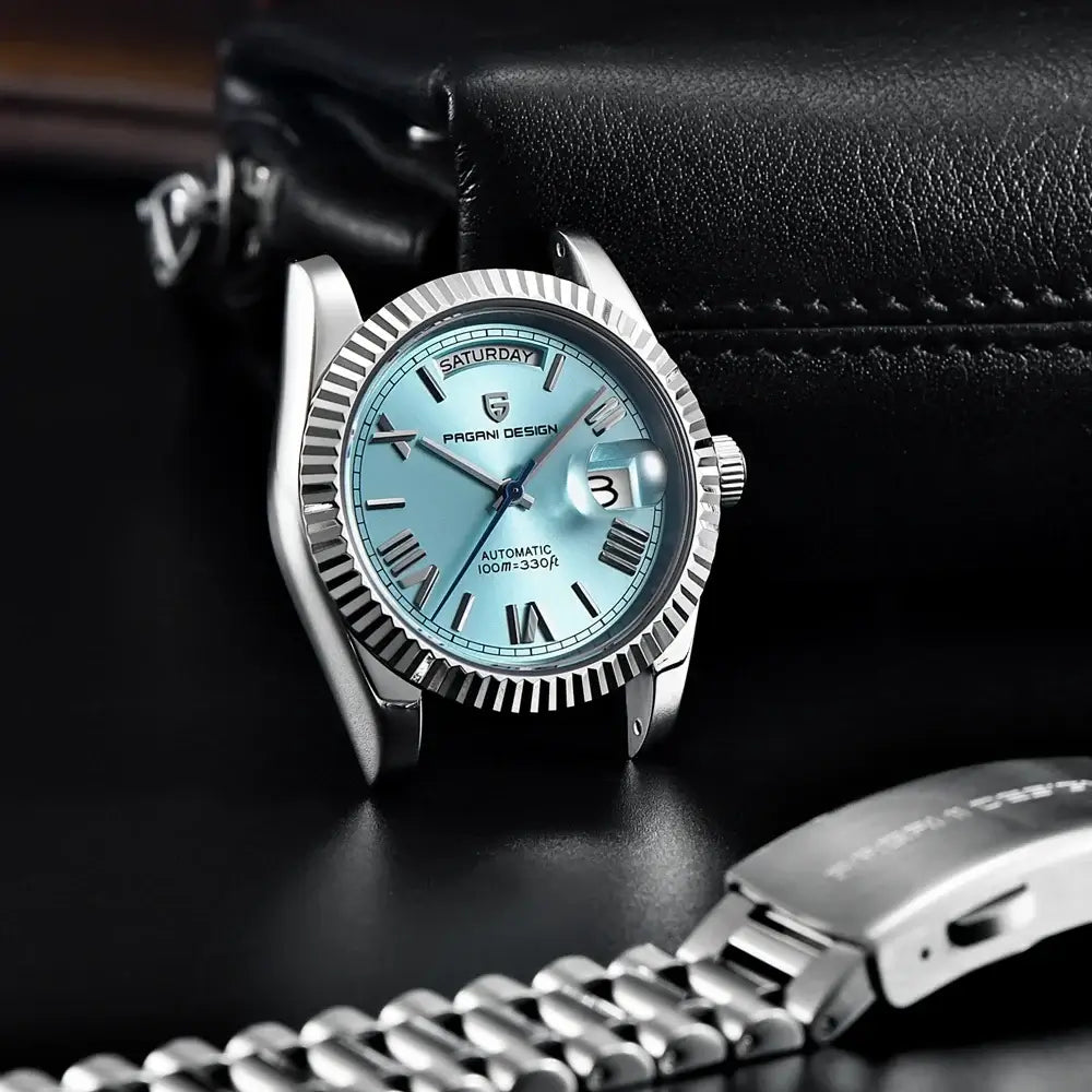 PAGANI DESIGN Neue luxuriöse Automatikuhr für Herren Mechanische Armbanduhr Saphirglas Wasserdicht Edelstahl Herrenuhr