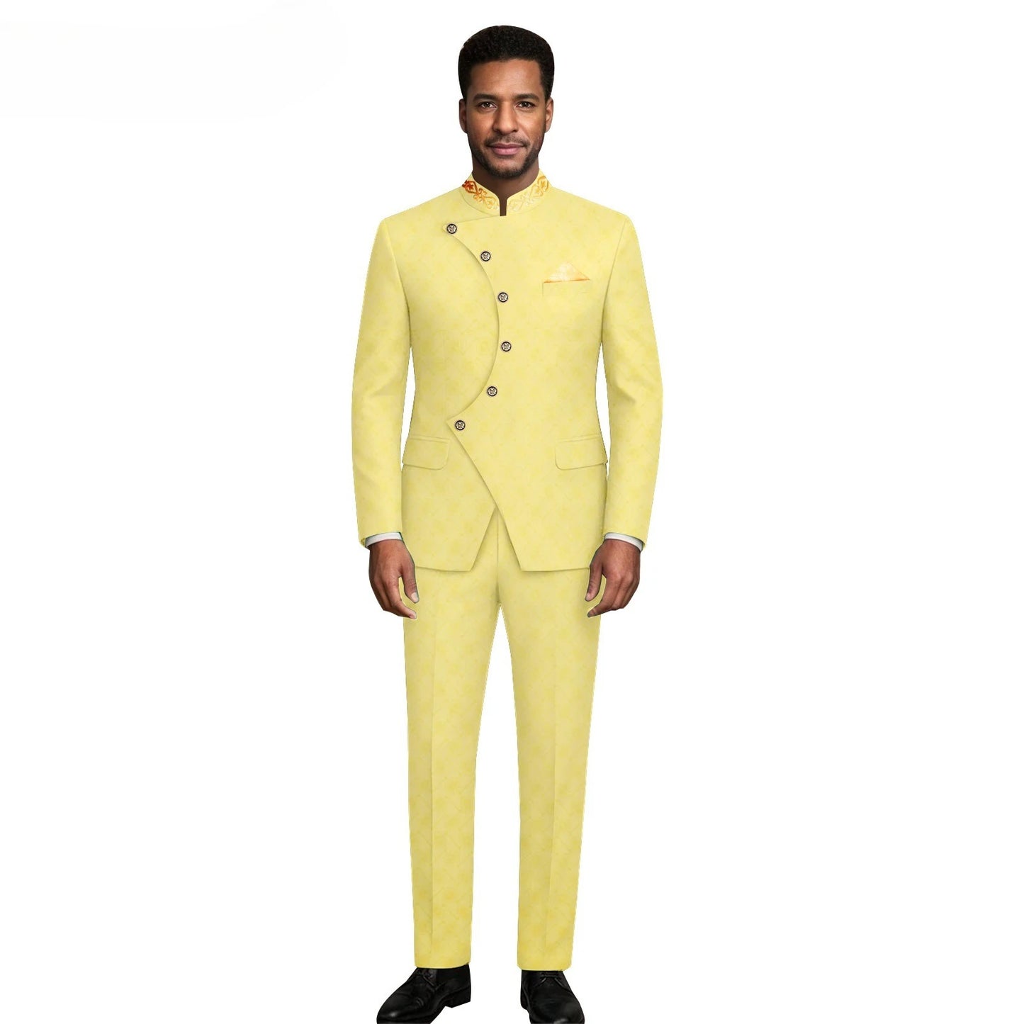(Jacket +Pants) 2026 New Luxury Elegant Men's Suits 2 Piece Set Fashion Korean Casual Slim Fit Social Groom Wedding Tuxedo