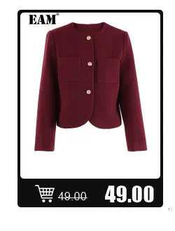 [EAM] Loose Fit Black Pu Leather Mesh Elegant Jacket New Lapel Long Sleeve Women Coat Fashion Tide Spring Autumn  17A8517