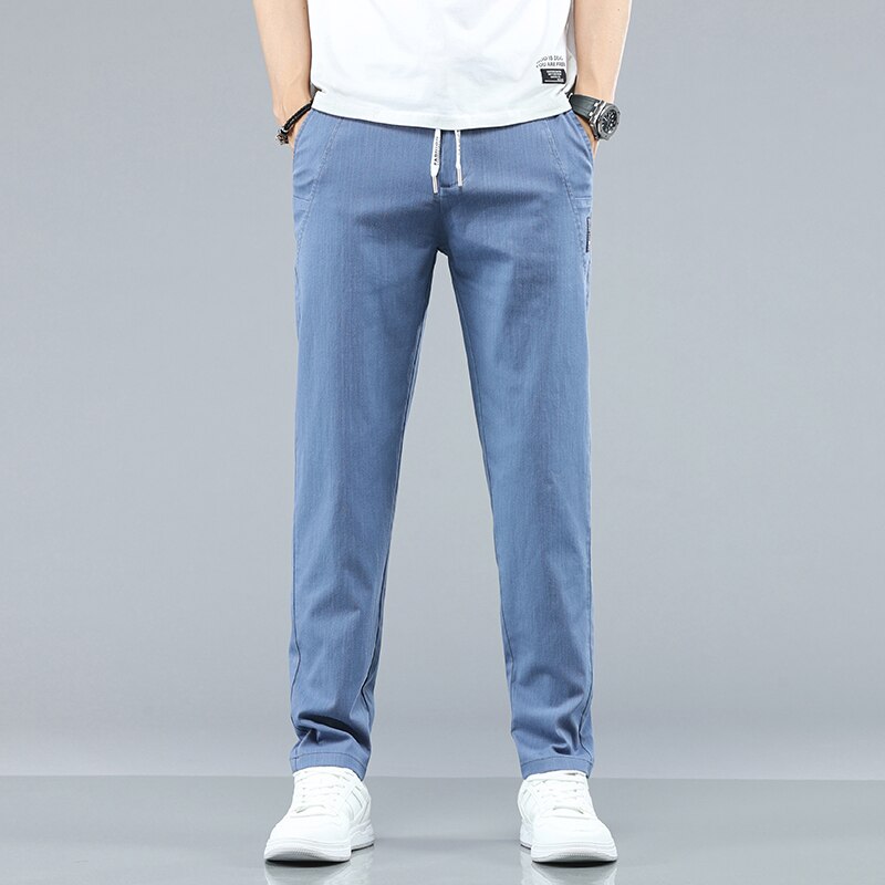 KUBRO 2023 Chic New Summer Explosion Casual Trousers Men Breathable Thin Pockets Large Capacity Wear Scratch Resistant Wrinkle