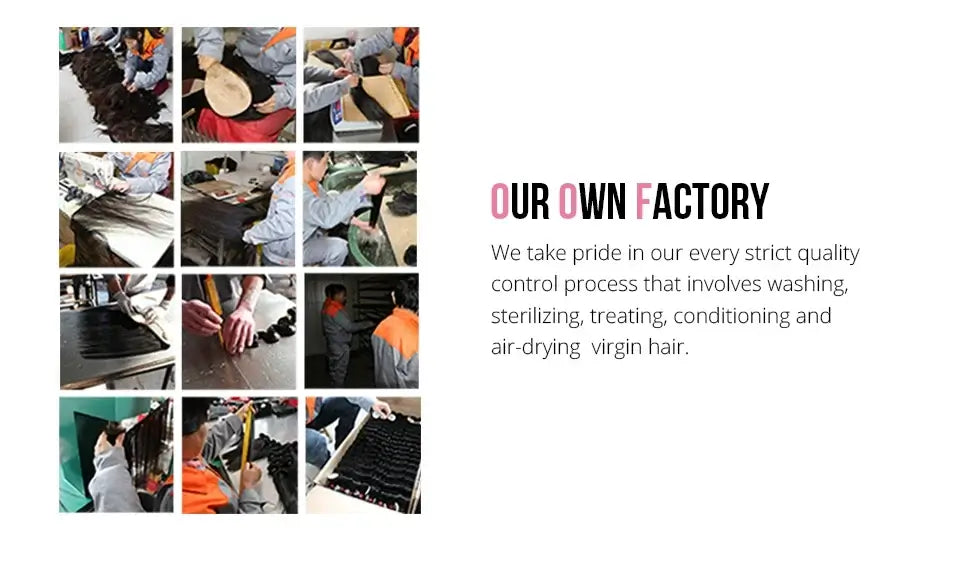 Our Own Factory Quality Control for Full 360 HD Lace Frontal Human Hair Wigs PrePlucked For Women Brazilian Bone Straight