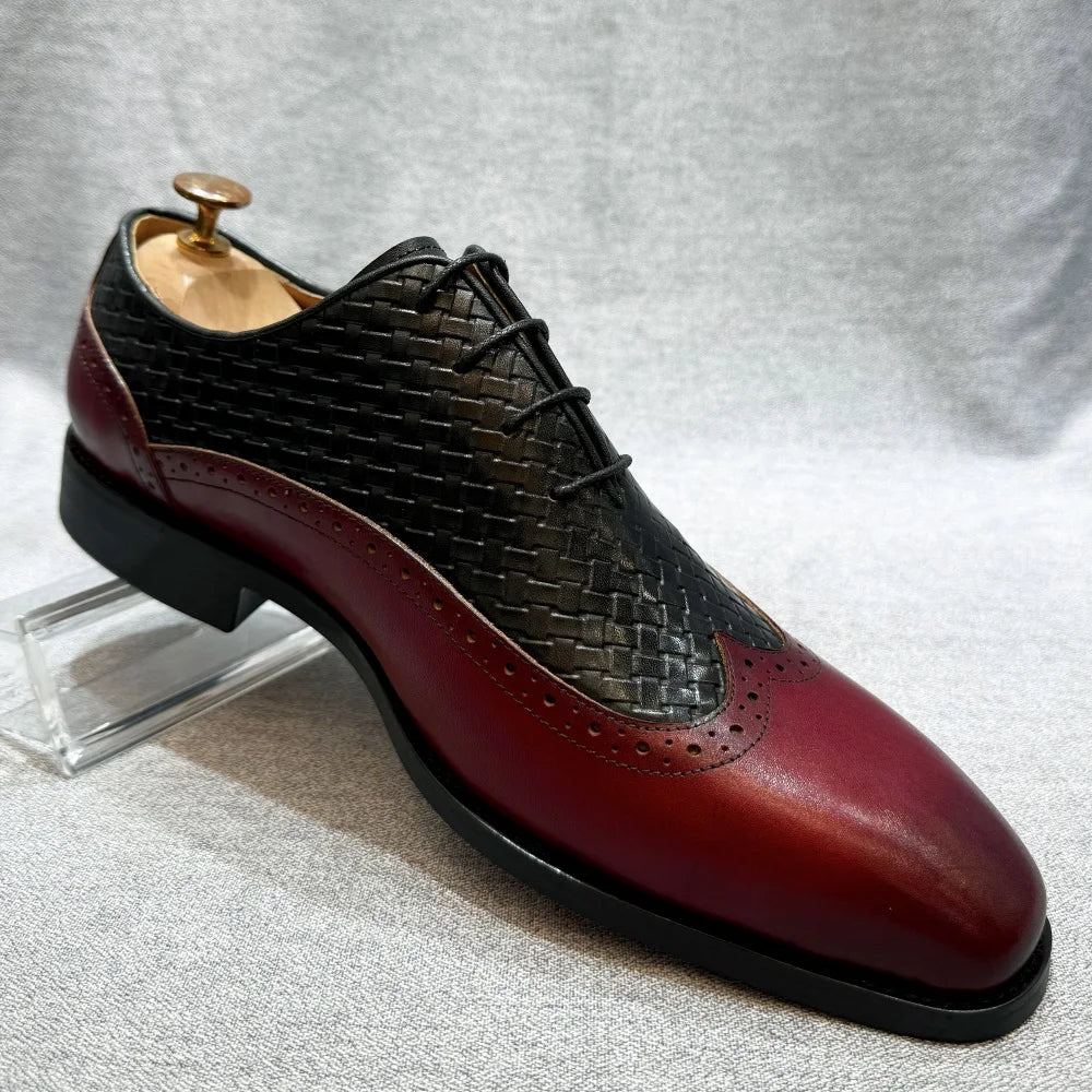 British Style Red Calf Leather Monk Strap Men Loafers Slip-On Dress Shoes with Buckle Strap Flats for Male Sizes 39-46