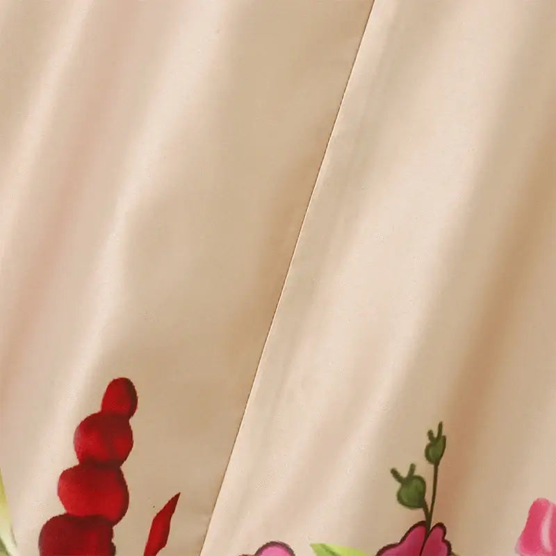 Übergröße 5XL Damen Böhmisches Satin Seide Maxi Langes Kleid 2025 Sommer Strandkleid Elegant V-Ausschnitt Vestidos Lässiges Weites Robe Femme
