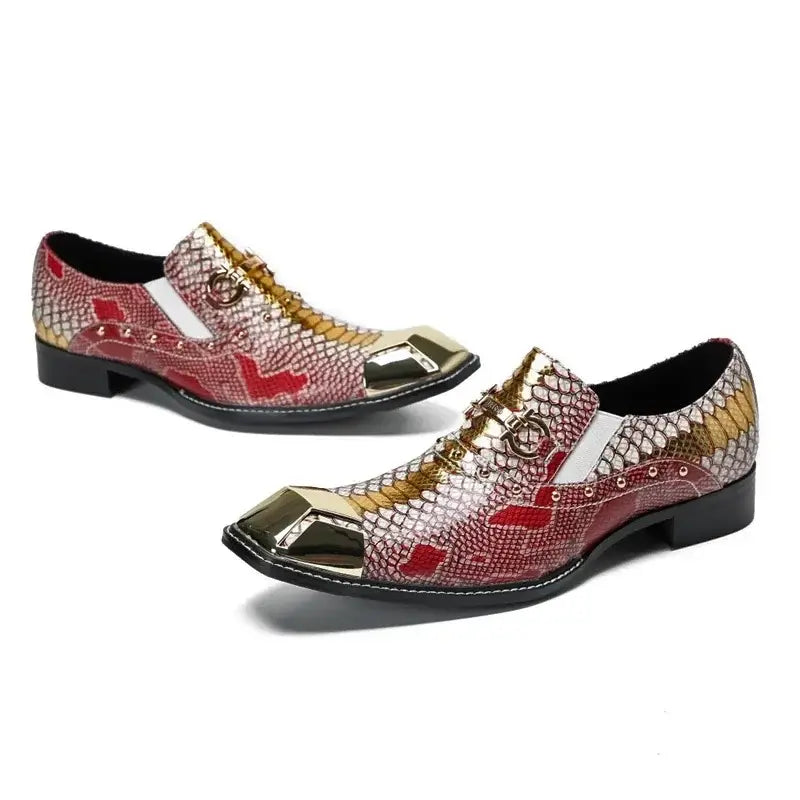 Luxuriöse Herrenschuhe Designer wie Schlangenmuster Abendschuhe Herren Gentleman Slipper Oxfords Echtleder Schuhe für Männer Mode