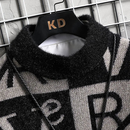Men Knitted Sweater Stripe Pullovers Printing Round Neck Sweater  Autumn/Winter Designer Quality Casual Men Clothing Jumper