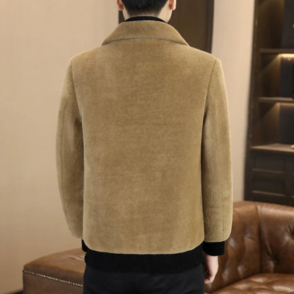Winter Faux Fur Jacket for Men Thick Warm Fur Integrated Jacket High-quality Casual Business Windbreaker coats men clothing