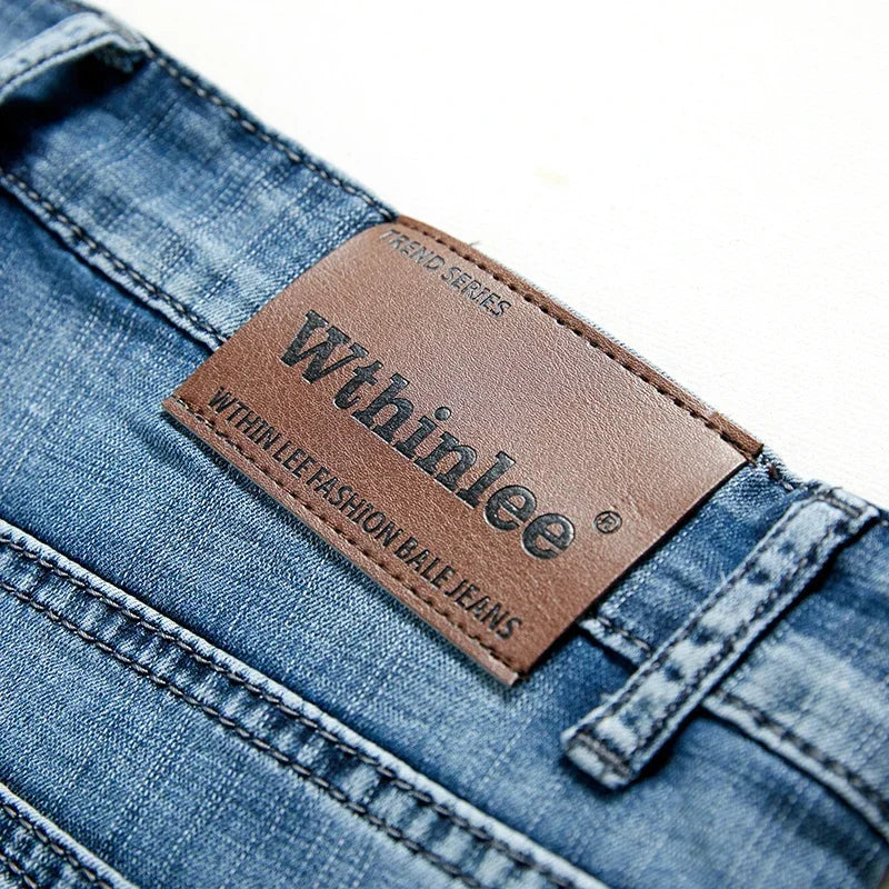 2025 Summer New Men's Denim Shorts Classic Black Blue Thin Section Fashion Slim Business Casual Jeans Shorts Male Brand