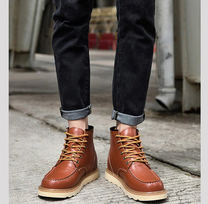 Men Boots Elevator Shoes Hidden Heels High Soft Leather Heightening Shoes For Man Increase Insole 10CM 8CM 6CM Height Boots