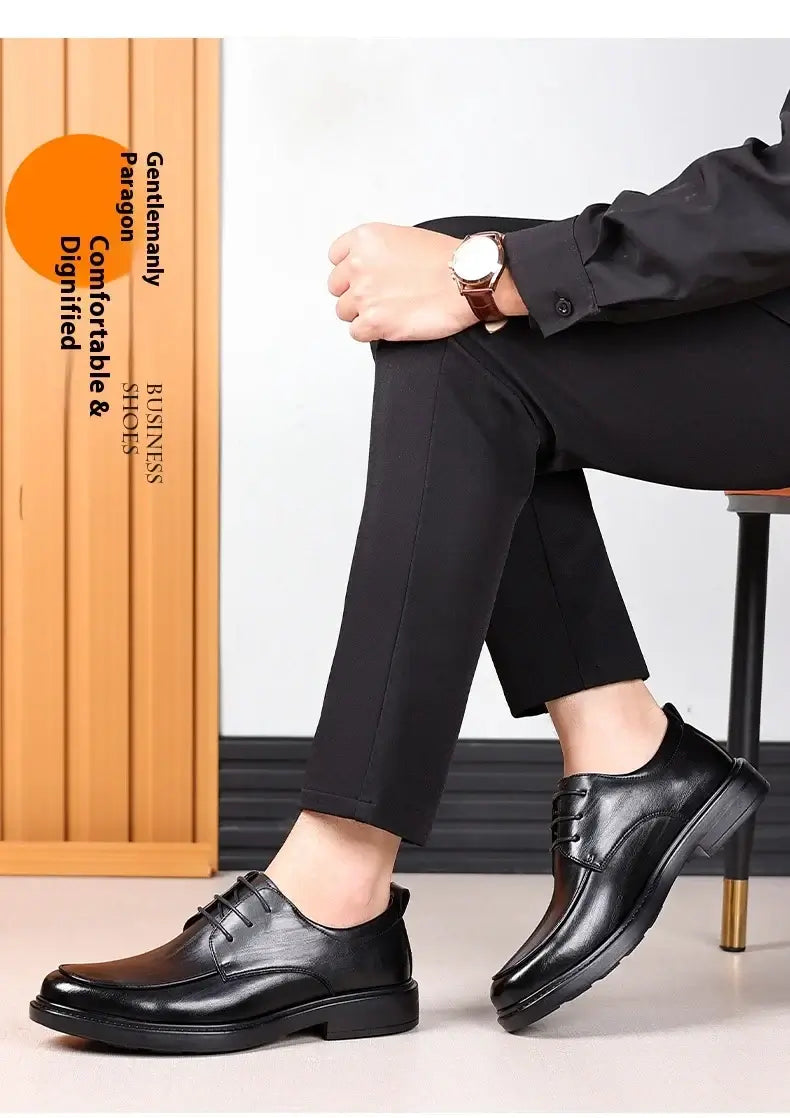 Herren Übergröße Aufzugsschuhe 3/6/8CM Höhenzunahme Formelle Büro Hochzeit Party Kleiderschuhe Erhöhte Schuhe Lässige Leder Oxfords