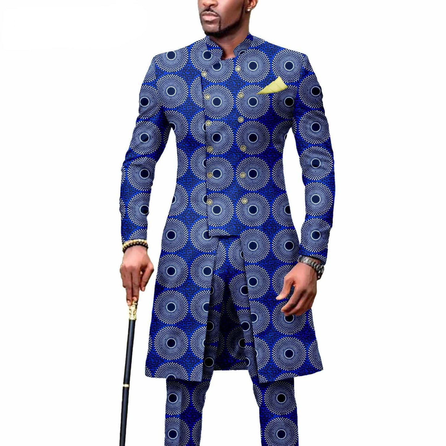 New Casual African Fashion Men's Suit Slim Two-piece Set спортивный костюм мужской Pant Sets Ropa Para Hombres  suits for men