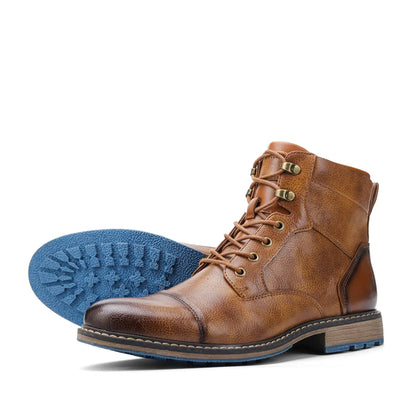 Size 39~48 Retro Men Boots  Fashion Comfortable  Spring Leather Boots