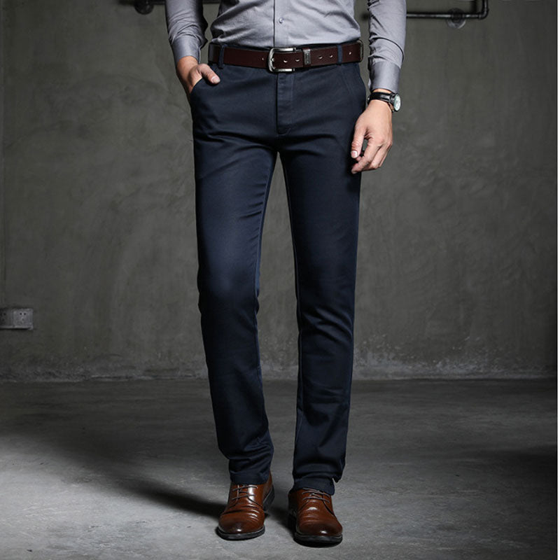 Men&#39;s Slim Suit Pants Large Size Fashion Office Meeting Business Casual Stretch Comfortable Breathable Black Blue Trousers