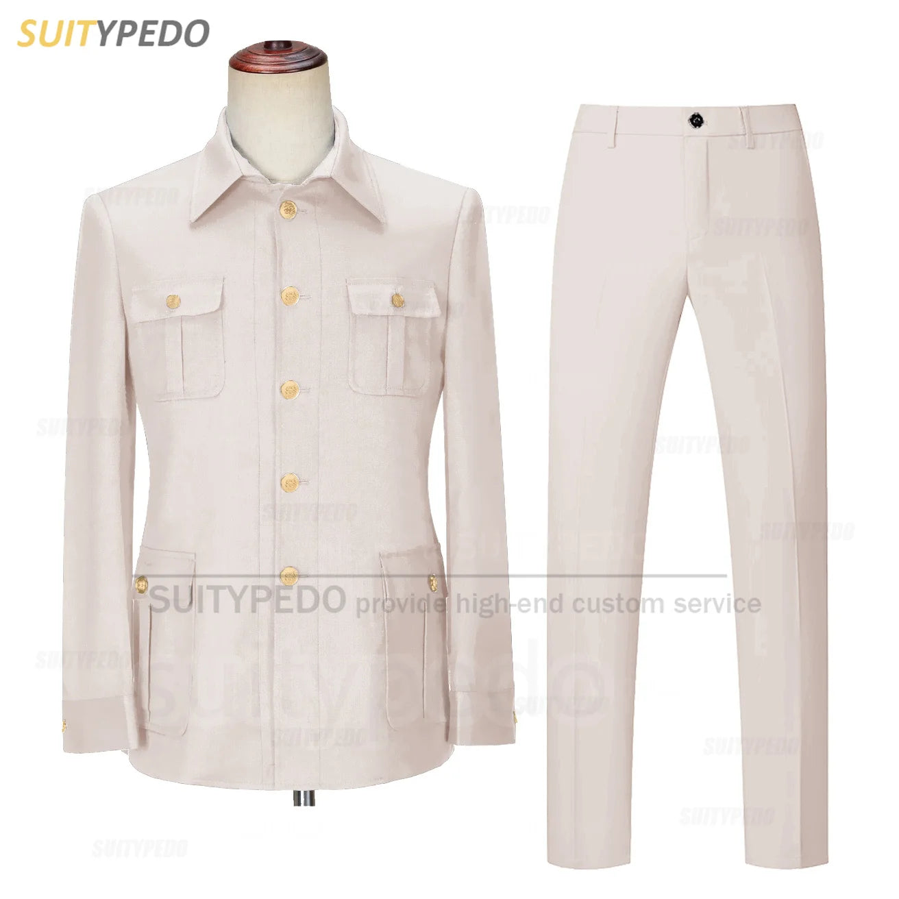 Smart Casual Suit Set For Men Wedding Banquet Grooms Elegant Outfits Formal Party Tailor-made Slim Fit Blazer Pants 2 Pieces