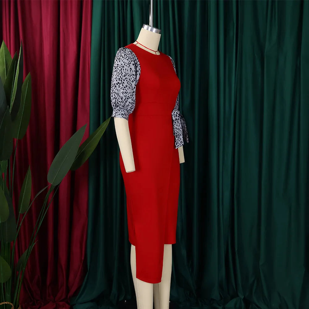 FairyShely 2025 Short Sleeve Patchwork Plus Size Dress Women Large Bodycon Big Dresses Lady Summer Party Tight Curvy Dress