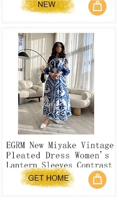 EGRM Miyake Pleated Maxi Long Dress Solid Ruffles Full Sleeve with Belt Formal Dresses for Women  Summer New Hot Sales 8R295