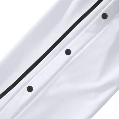 Daily Leisure Loose Solid Color Mens Pants Stylish Patchwork Side Button Design Men Straight Trousers Fall Fashion Lace-up Pants